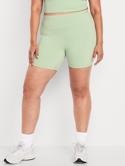 Image number 7 showing, High-Waisted StudioSmooth Biker Shorts -- 6-inch inseam