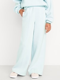 Image number 1 showing, High-Waisted Bounce Fleece Wide-Leg Sweatpants for Girls