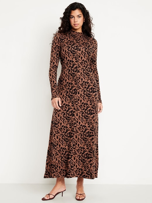 Image number 6 showing, Mock Neck Maxi Dress
