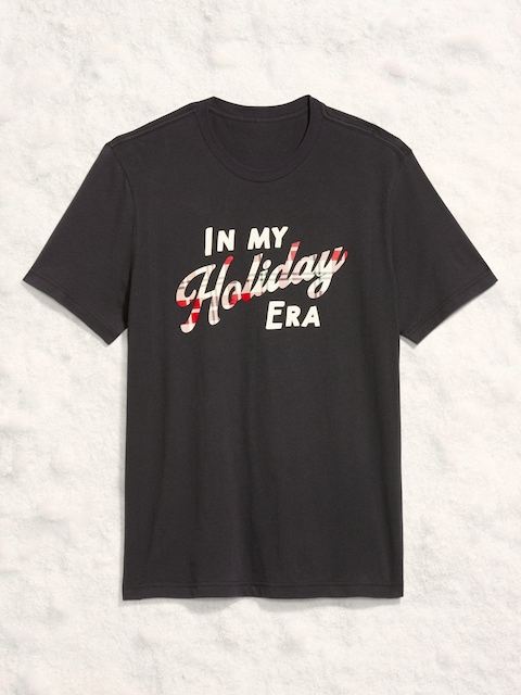 Holiday Graphic T-Shirt for Men - In My Holiday Era (Black)