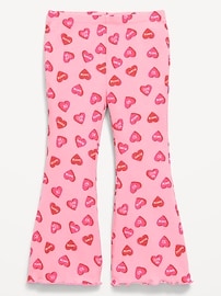 Image number 1 showing, Printed Ribbed Flare Leggings for Toddler Girls
