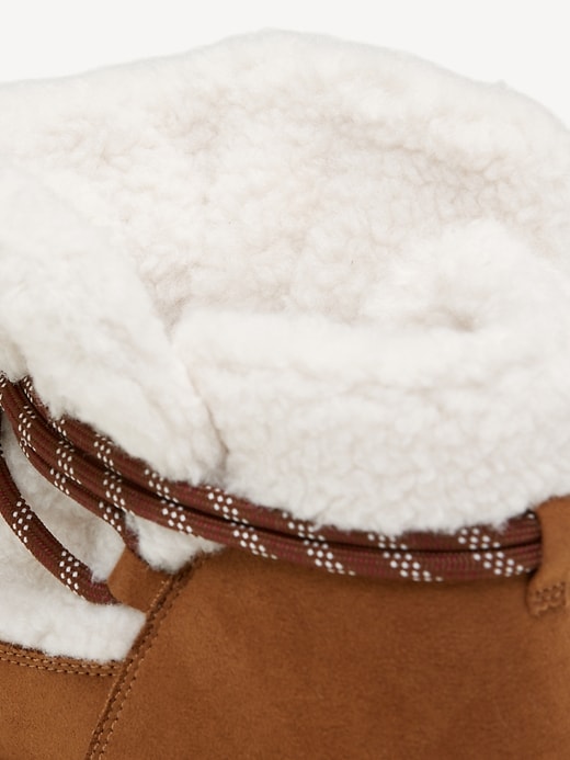 Image number 4 showing, Cozy Lace-Up Platform Booties for Women