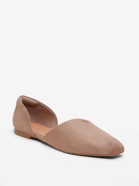 D'Orsay Flats for Women - Taupe