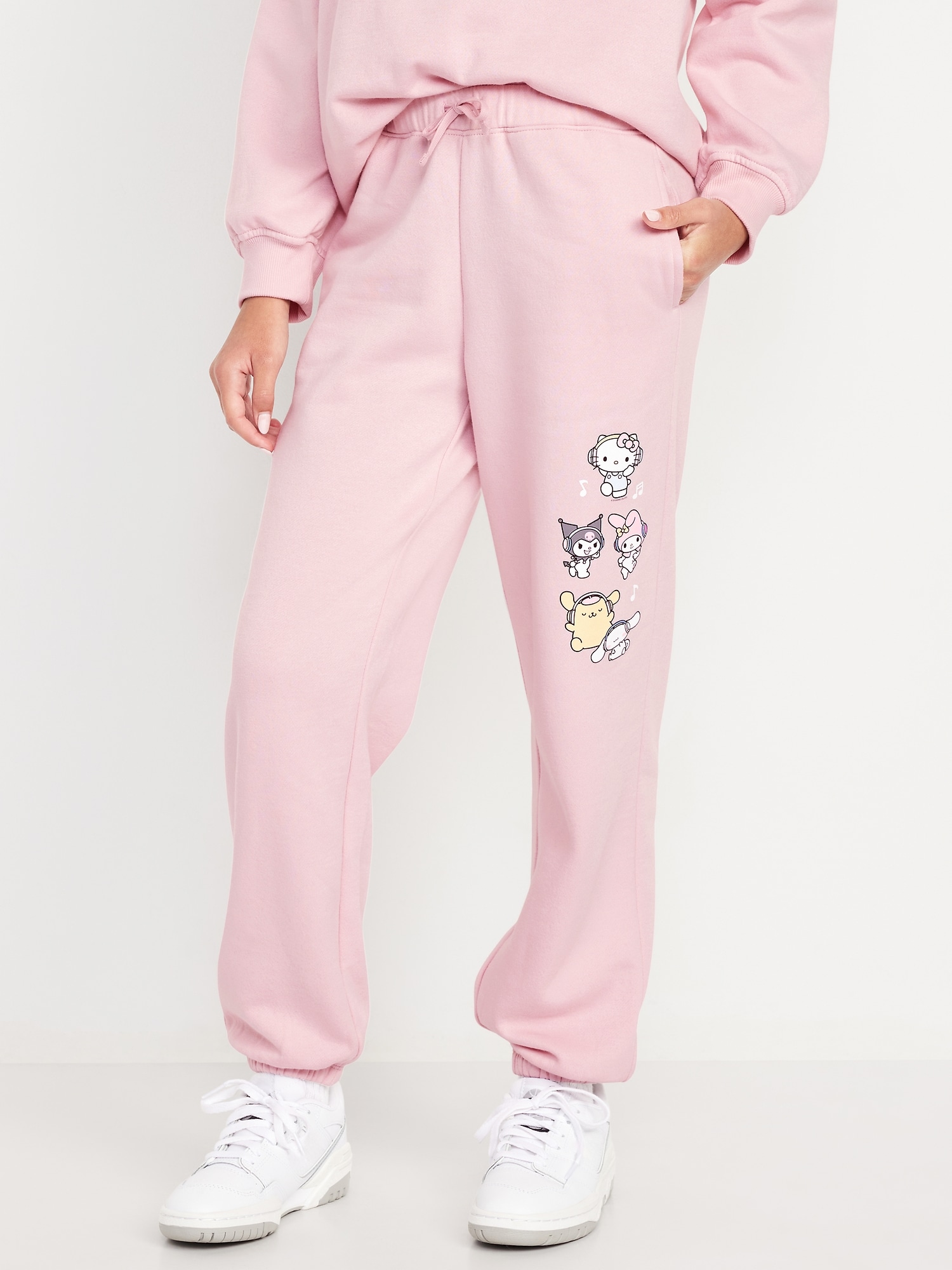 Hello Kitty® High-Waisted Graphic Jogger Sweatpants for Girls