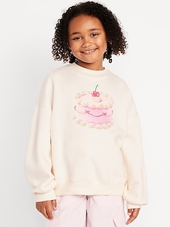Favorite Fleece Oversized Graphic Tunic Sweatshirt for Girls