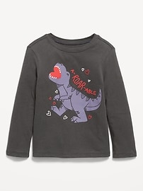 Image number 1 showing, Long-Sleeve Unisex Graphic T-Shirt for Toddler
