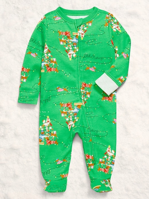 Image number 1 showing, 2-Way-Zip Sleep & Play Footed One-Piece for Baby