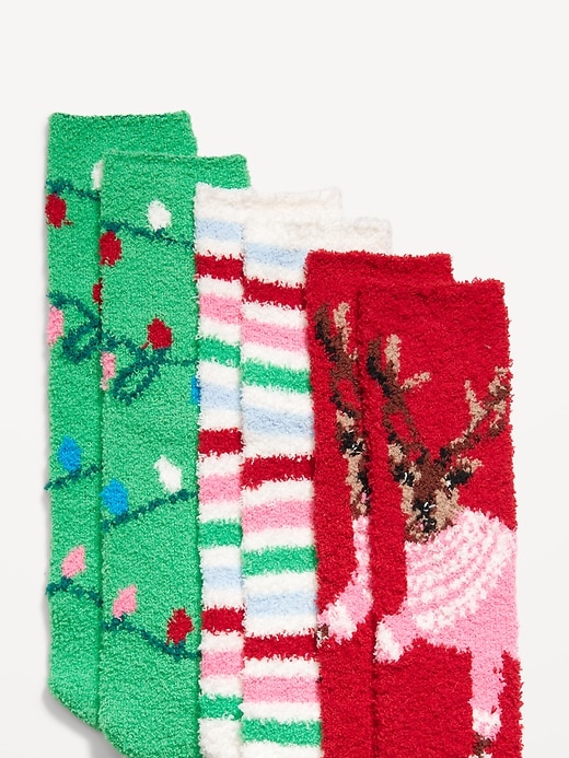 Image number 2 showing, 3-Pack Cozy Crew Socks for Women