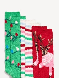 Image number 2 showing, 3-Pack Cozy Crew Socks for Women
