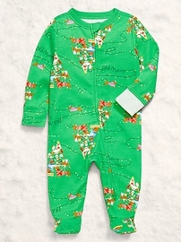 Image number 1 showing, 2-Way-Zip Sleep & Play Footed One-Piece for Baby