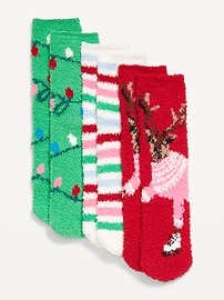 Image number 1 showing, 3-Pack Cozy Crew Socks for Women