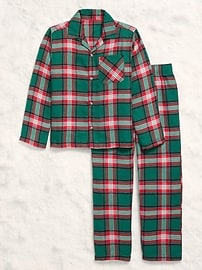 Image number 3 showing, Printed Gender-Neutral Button-Front Pajama Set for Kids