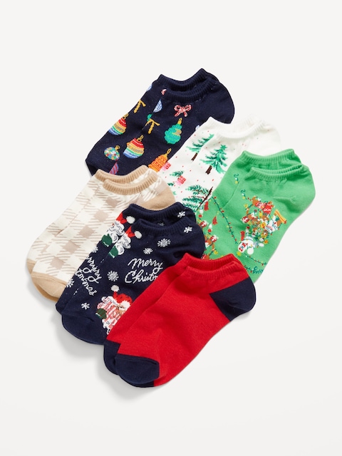 Ankle Socks 6-Pack for Women - Classic Holiday Navy