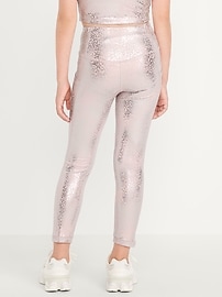 Image number 2 showing, High-Waisted PowerSoft 7/8-Length Side-Pocket Leggings for Girls