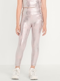 Image number 3 showing, High-Waisted PowerSoft 7/8-Length Side-Pocket Leggings for Girls