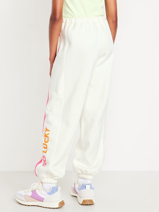 Image number 2 showing, High-Waisted Baggy Jogger Sweatpants for Girls