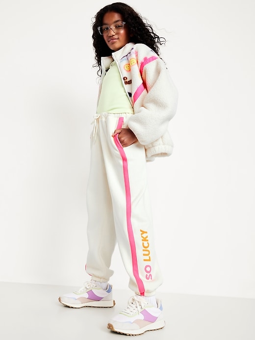 Image number 3 showing, High-Waisted Baggy Jogger Sweatpants for Girls