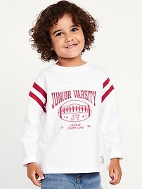 Image number 1 showing, Oversized Football Graphic T-Shirt for Toddler Boys