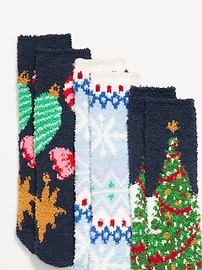 Image number 2 showing, 3-Pack Cozy Crew Socks for Women
