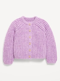 Image number 1 showing, Button-Front Cardigan Sweater for Toddler Girls