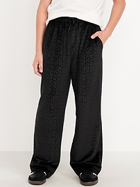 Image number 1 showing, Baggy Embossed Velour Track Pants for Boys
