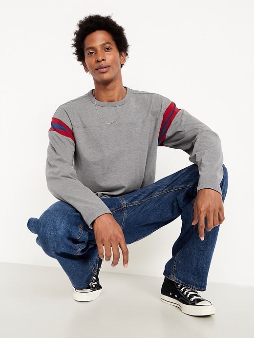 Image number 3 showing, Heavyweight Long-Sleeve Football-Style T-Shirt