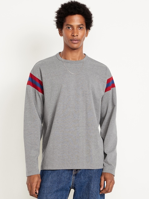 Heavyweight Long-Sleeve Football-Style T-Shirt