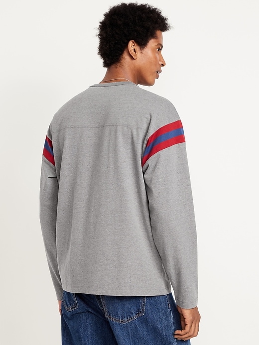 Image number 2 showing, Heavyweight Long-Sleeve Football-Style T-Shirt