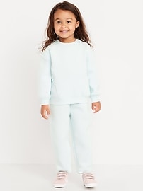 Image number 1 showing, Bounce Fleece Crew-Neck and Sweatpants Set for Toddler Girls