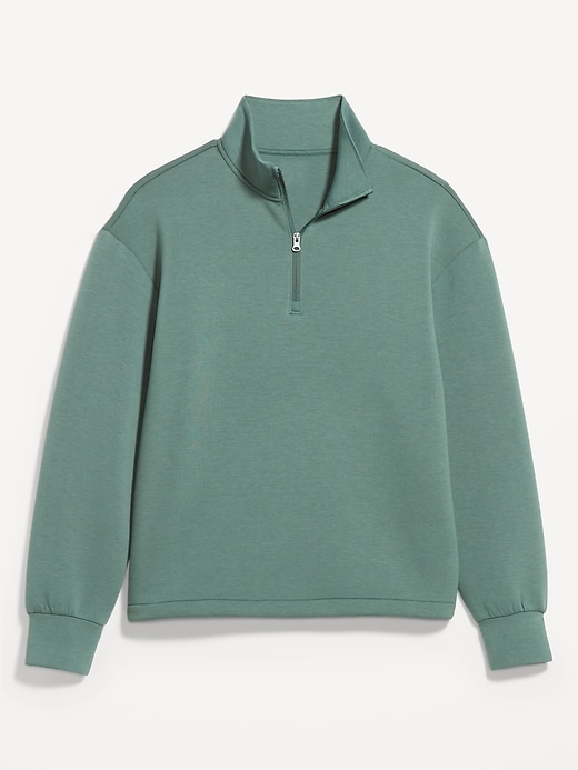 Image number 4 showing, Bounce Fleece Oversized Quarter-Zip Pullover