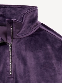 Image number 4 showing, Long-Sleeve Velour Half-Zip Pullover for Girls