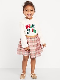 Image number 1 showing, Long-Sleeve T-Shirt and Tutu Skirt Set for Toddler Girls