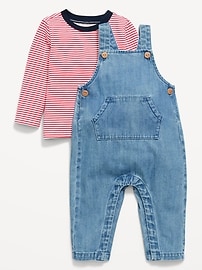 Image number 2 showing, Long-Sleeve T-Shirt and Overalls Set for Baby