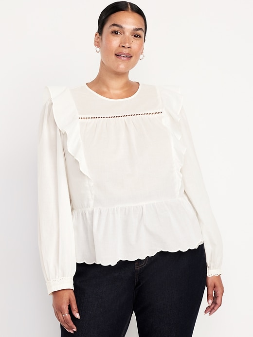 Image number 6 showing, Ruffle Bib Peplum Top