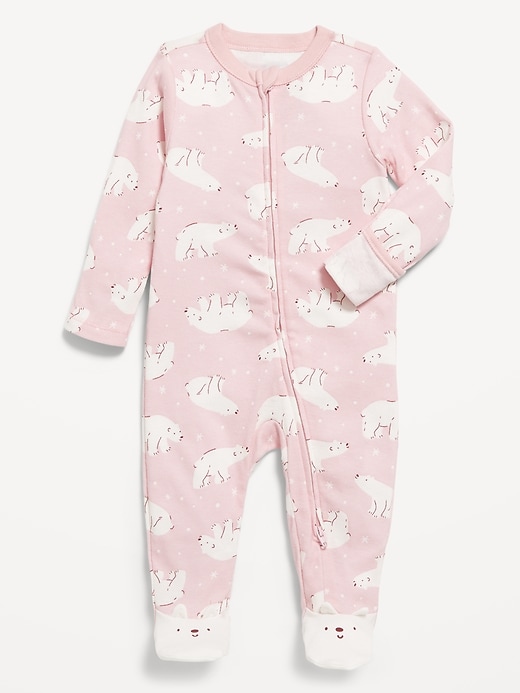 Image number 1 showing, 2-Way-Zip Sleep & Play Footed One-Piece for Baby