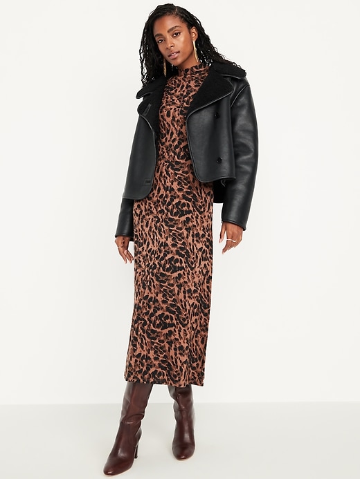 Image number 3 showing, Mock Neck Maxi Dress