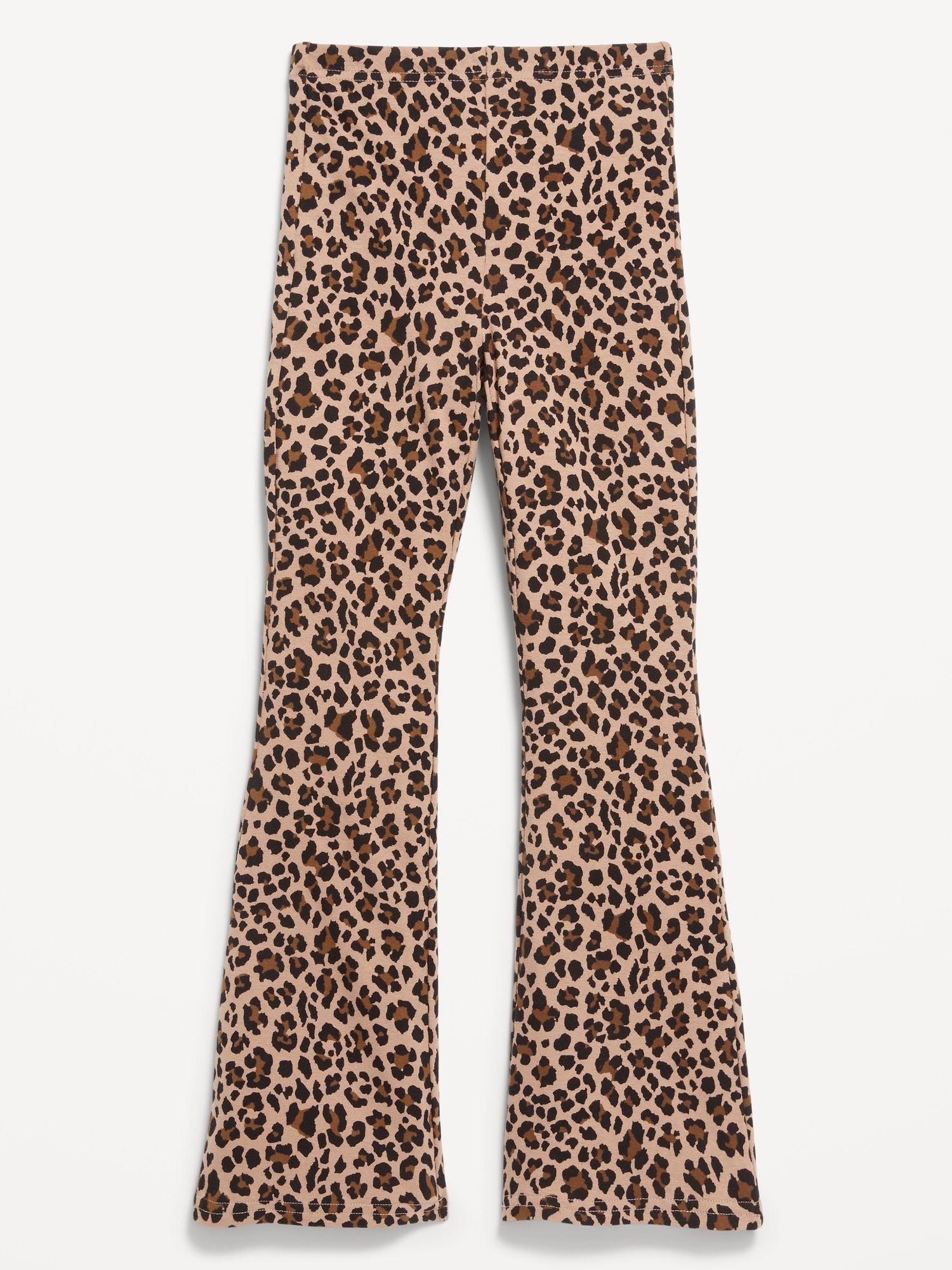 High-Waisted Ribbed Flared Leggings for Girls