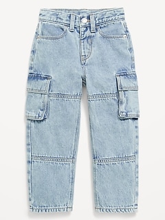 Baggy Barrel-Leg Cargo Jeans for Toddler Boys