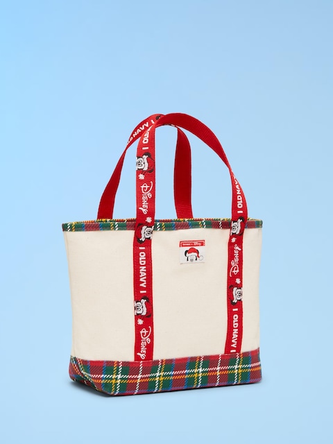 Old Navy x Disney Small Tote Bag - Mickey/Minnie Plaid