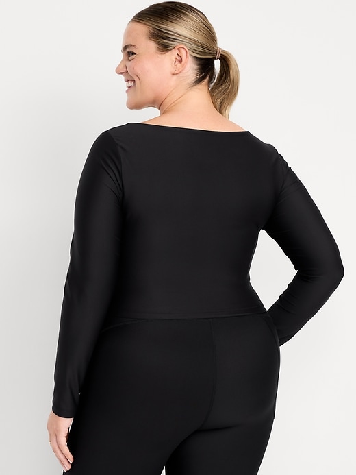 Image number 8 showing, PowerSoft Long-Sleeve Cut-Out Top