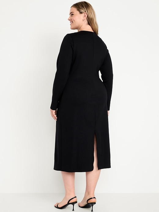 Image number 8 showing, Long-Sleeve Twist-Neck Midi Dress