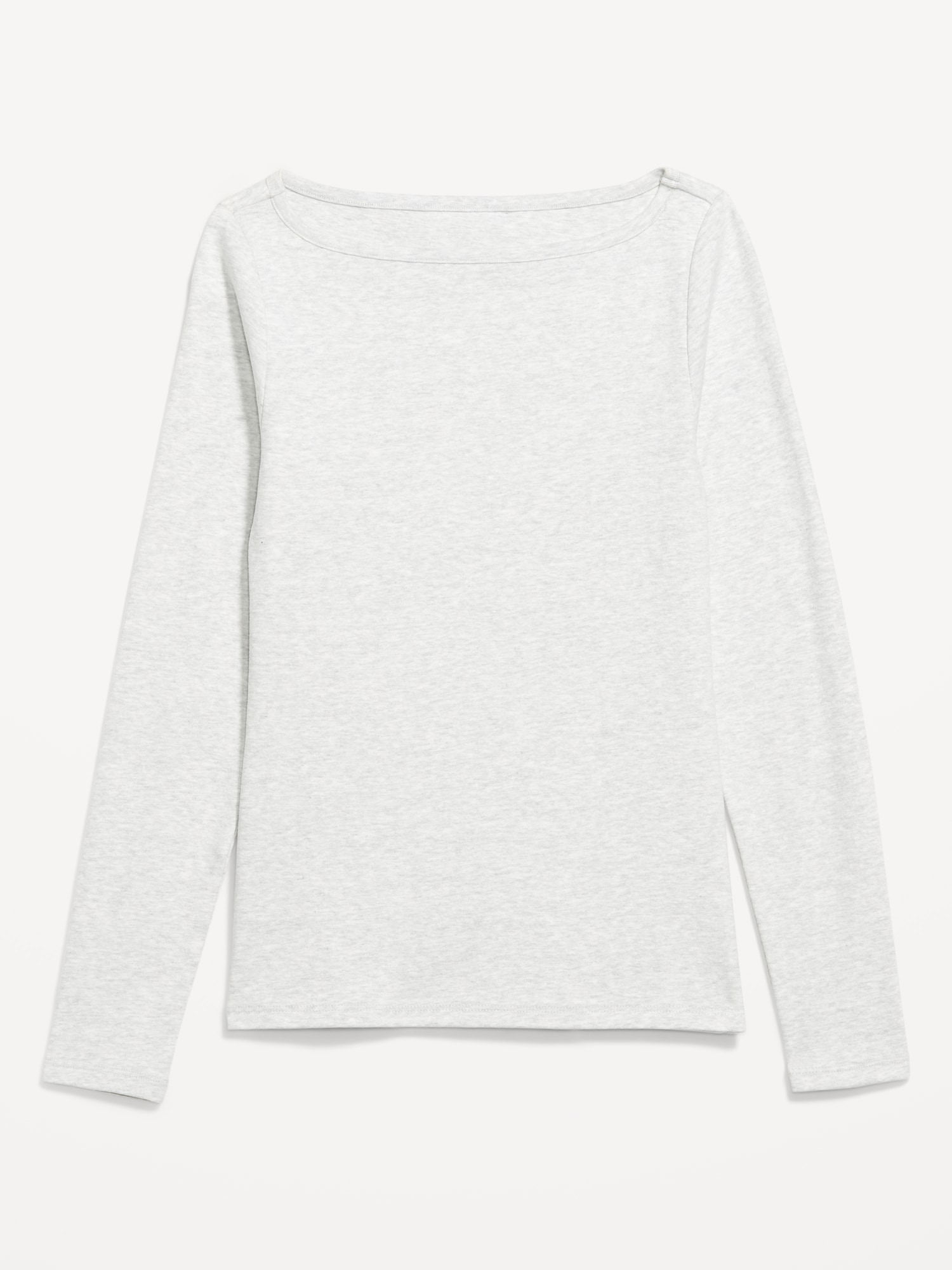 Snug Long-Sleeve Boat-Neck T-Shirt
