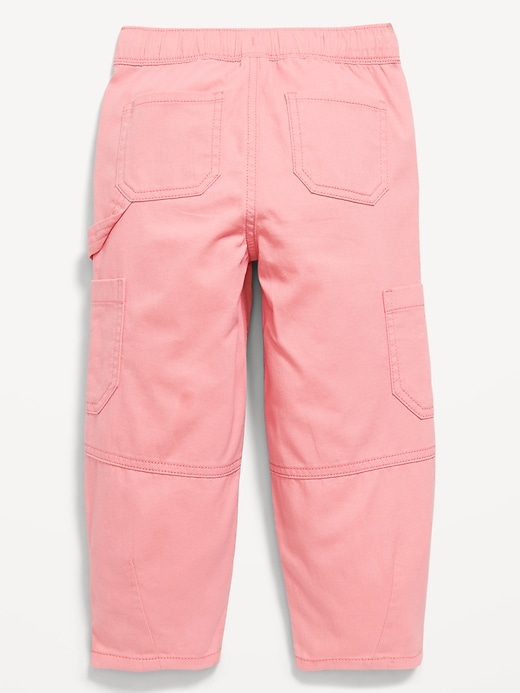 Image number 2 showing, Pull-On Baggy Barrel-Leg Cargo Pants for Toddler Girls
