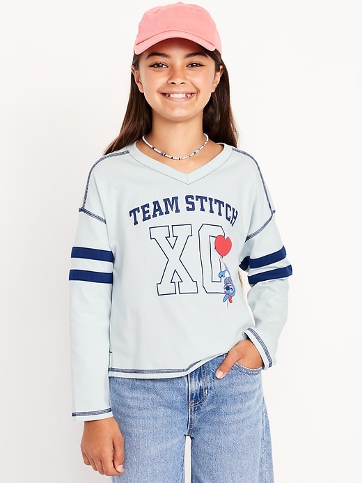 Image number 1 showing, Disney© Stitch Long-Sleeve T-Shirt for Girls