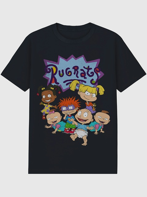 Rugrats Group Graphic T-Shirt for Men - Black