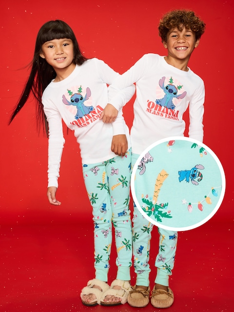 Old Navy x Disney Gender-Neutral Snug-Fit Graphic Pajama Set for Kids - Blue Stitch (Match The Fam!)