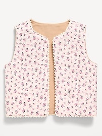 Image number 3 showing, Reversible Corduroy Vest for Toddler Girls