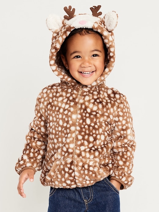 Image number 1 showing, Critter Hooded Jacket for Toddler Girls
