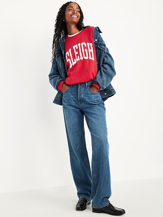 Image number 3 showing, SoComfy Oversized Graphic Raglan Sweatshirt