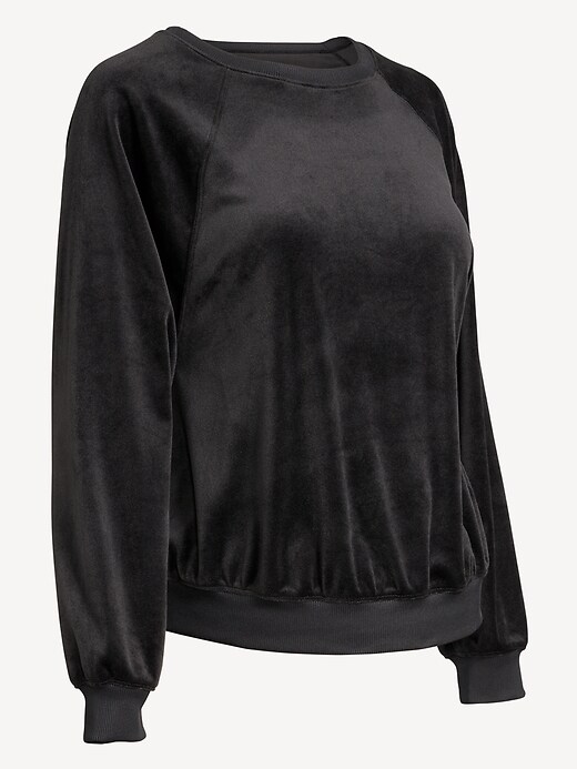 Image number 4 showing, Maternity Velour Crew-Neck Sweatshirt